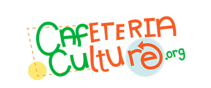 Cafeteria Culture logo features playful, colorful lettering and a circular design around the lowercase letter "e," embodying the Website Brand’s vibrant and engaging identity.
