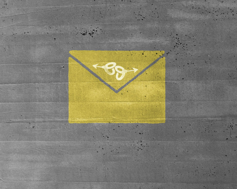 e9 image on yellow envelope
