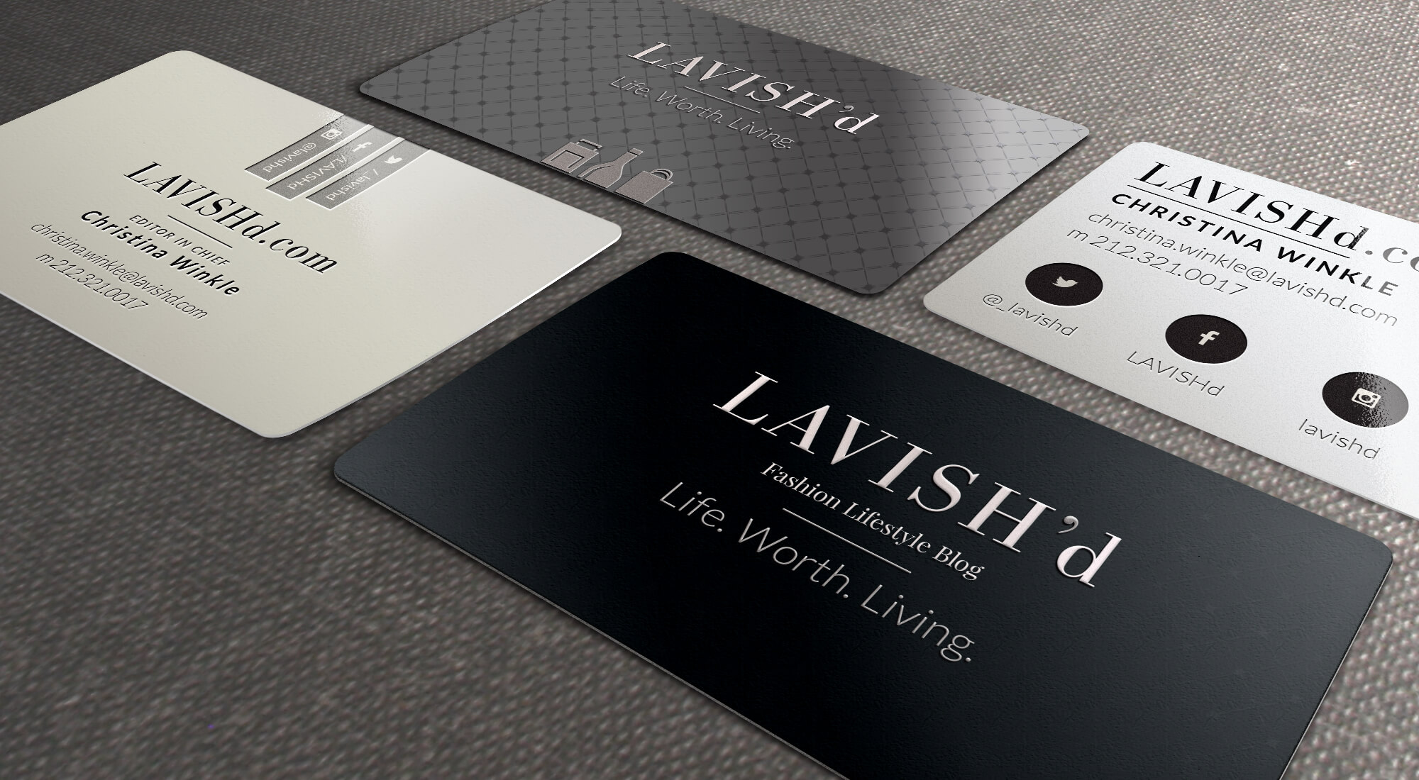 LAVISH'd business cards