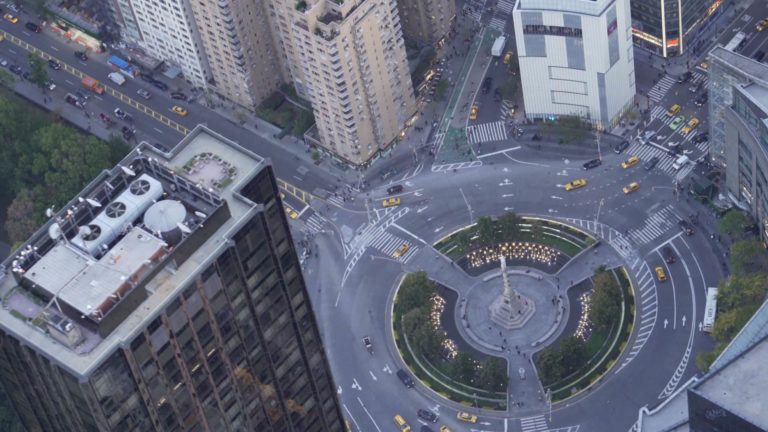 large roundabout in the city