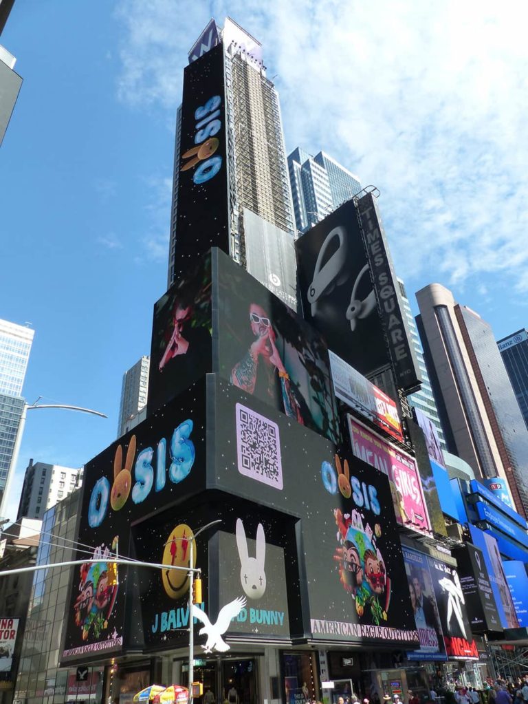 Oasis graphics in time square