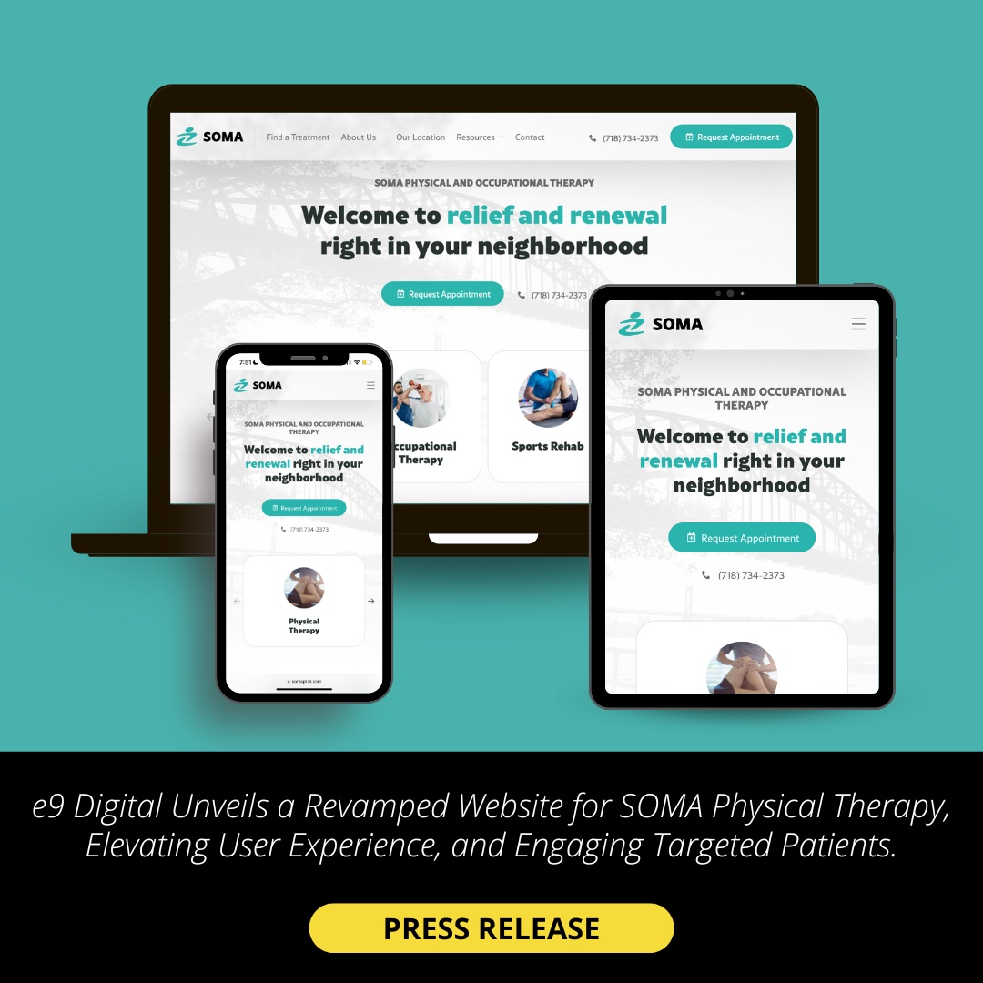 e9Digital Unveils a Revamped Website for SOMA Physical Therapy